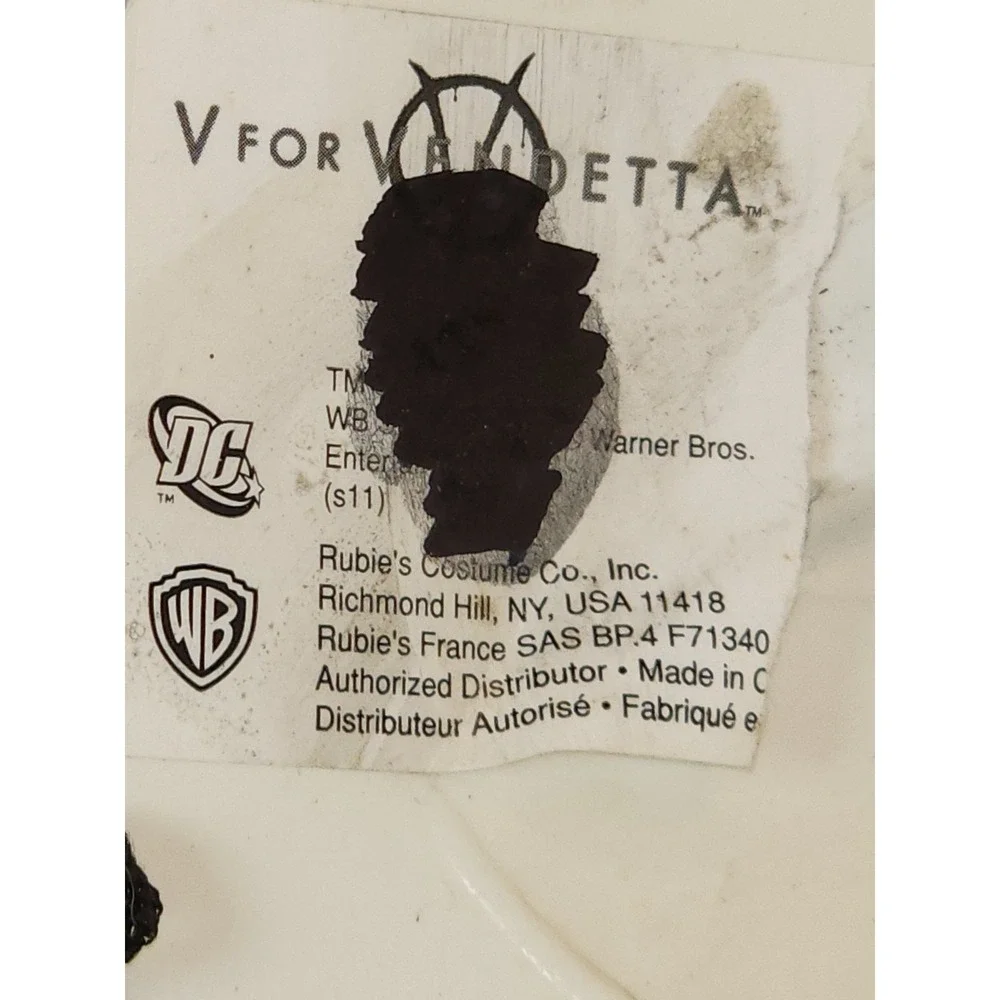 Officially Licensed V for Vendetta Guy Fawkes Mask - Halloween Anonymous DC WB